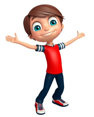 Çocuk çocuk komik poza sahip