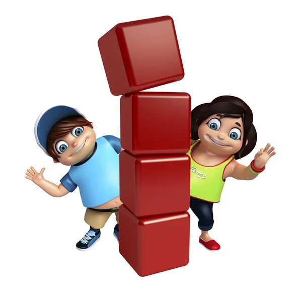 Meisje en jongen jongen met niveau Kid — Stockfoto