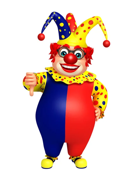 Clown con i pollici in posa — Foto Stock