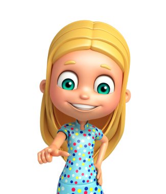 İşaret poz ile çocuk kız