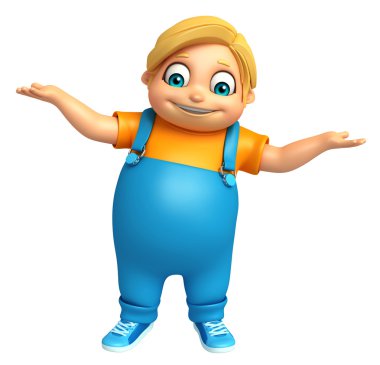 Çocuk çocuk komik poza sahip