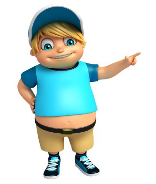 Çocuk boy gösteren poz ile