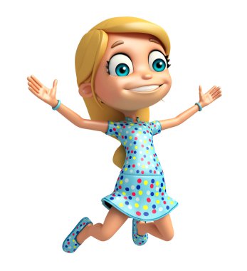 çocuk kızla atlama poz