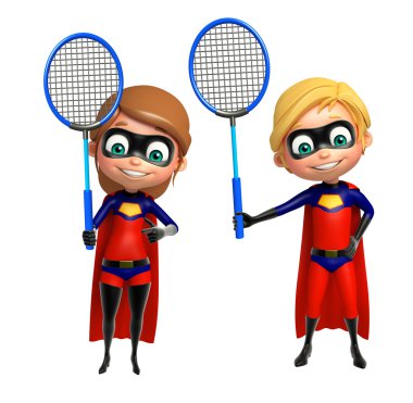 Superboy ve Supergirl ile Badminton