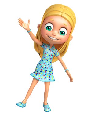 Çocuk kız komik poza sahip