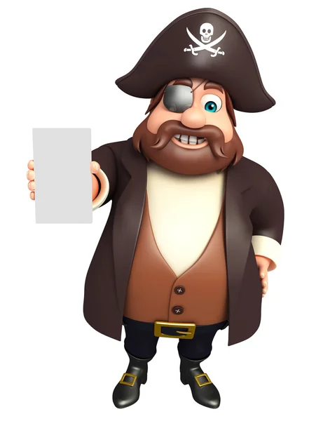 Piraat met mobiele pose — Stockfoto