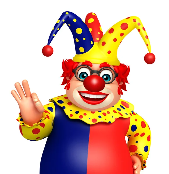 Clown med bästa sign — Stockfoto