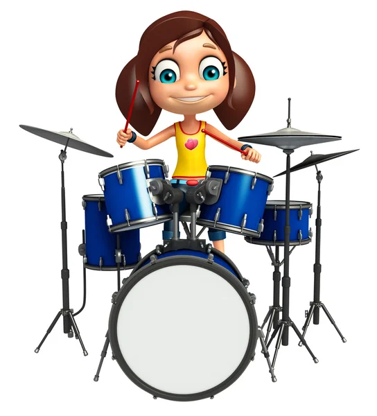 Girl drum set Stock Photos, Royalty Free Girl drum set Images