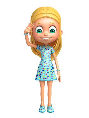 çocuk kızla selamlamak poz