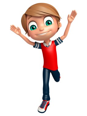 Çocuk çocuk komik poza sahip