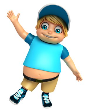 Çocuk çocuk komik poza sahip