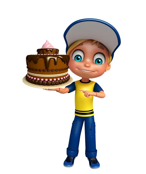 केक के साथ बच्चे लड़का — स्टॉक फ़ोटो, इमेज