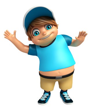 Çocuk çocuk komik poza sahip