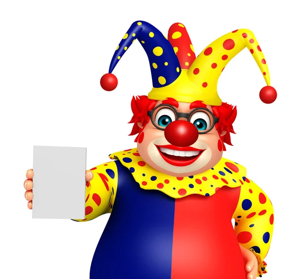 Clown med håll pose — Stockfoto