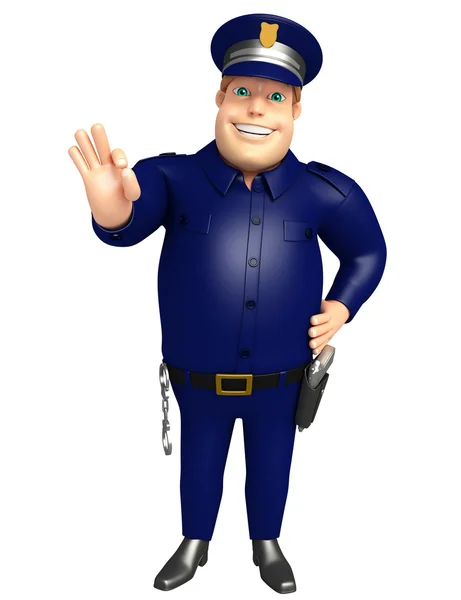 Police with Best pose — Stock Photo, Image