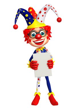 Beyaz tahta ile palyaço