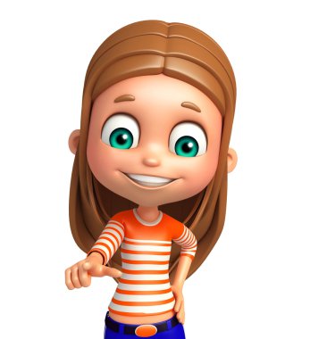 İşaret poz ile çocuk kız