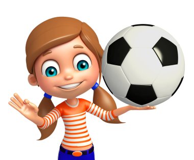 Futbol çocuk kızla