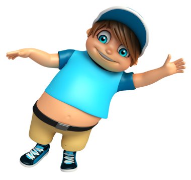 Çocuk çocuk komik poza sahip