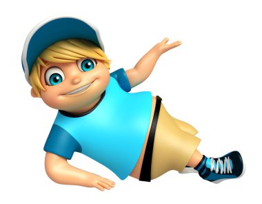 Çocuk çocuk komik poza sahip