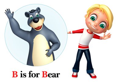 Çocuk çocuk ayı işaret