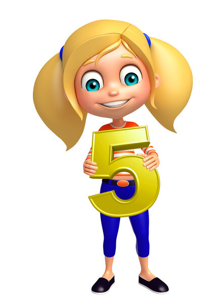 девочка с 5 цифрами
