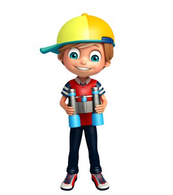 Binoküler çocukla çocuk 