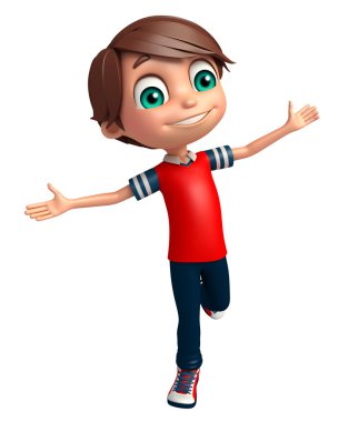 Çocuk çocuk komik poza sahip