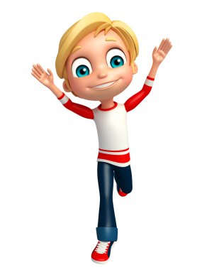 Çocuk çocuk komik poza sahip