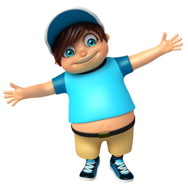 Çocuk çocuk komik poza sahip