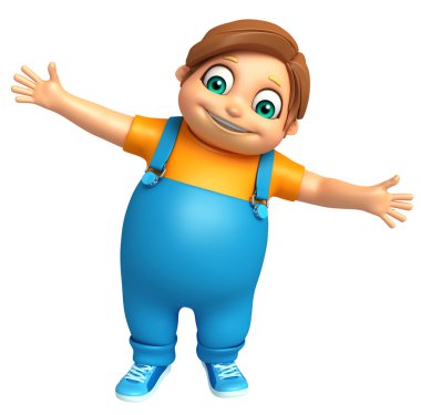 Çocuk çocuk komik poza sahip