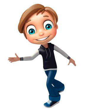 Çocuk çocuk çalışan poz ile