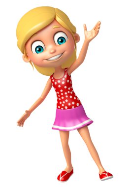 Çocuk kız komik poza sahip