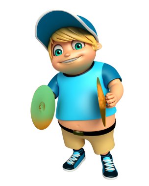 Çocuk çocuk müzik aleti ile