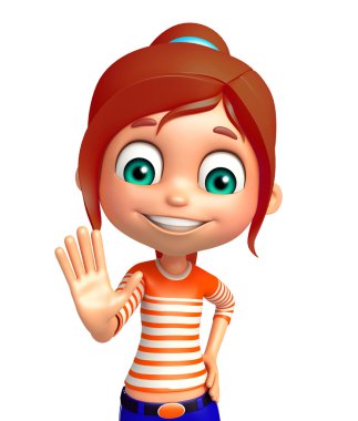 çocuk kız dur poz ile