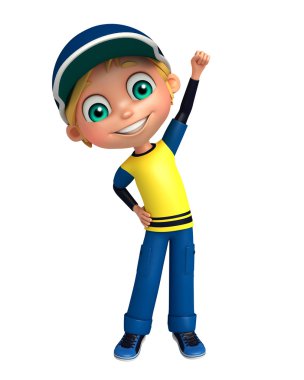 Çocuk çocuk komik poza sahip