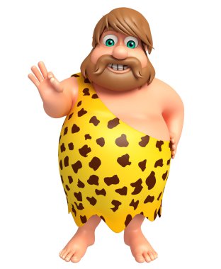 En iyi poz ile mağara adamı