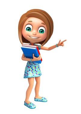 çocuk kız kitap ile