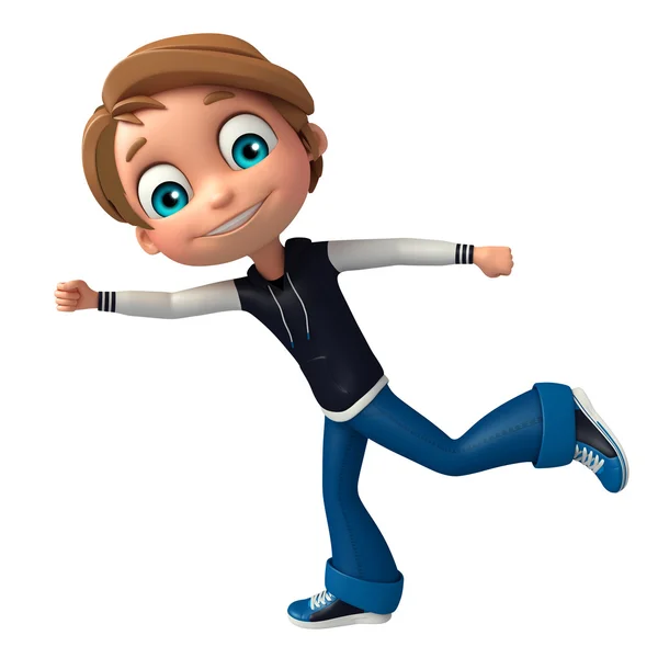 Jongen jongen met Running pose — Stockfoto
