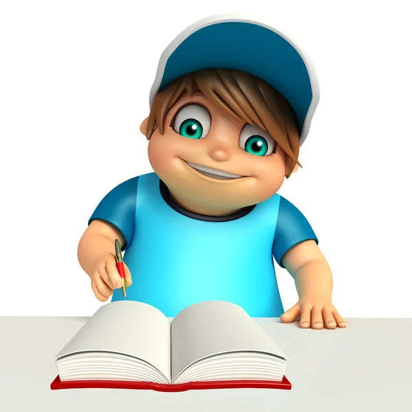 Anak kecil dengan Buku — Stok Foto