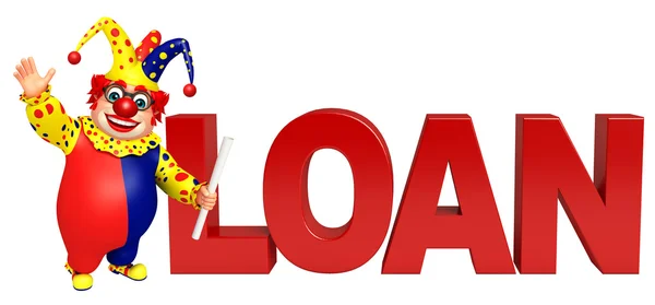 Clown with Loan — Stock Photo, Image