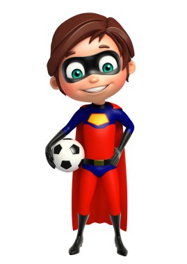 Süper futbol ile çocuk