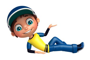 Çocuk çocuk komik poza sahip