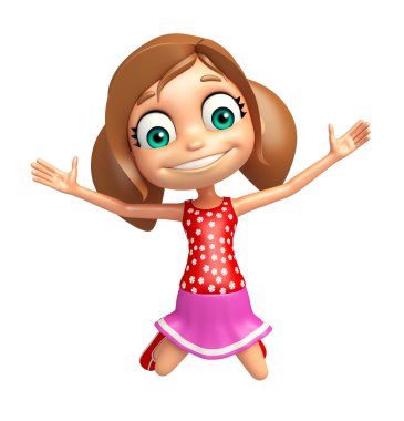 çocuk kızla atlama poz