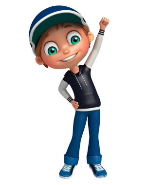 Çocuk çocuk komik poza sahip