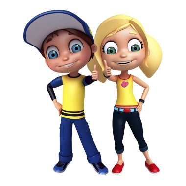 poz Thums ile kız ve çocuk çocuğu evlat