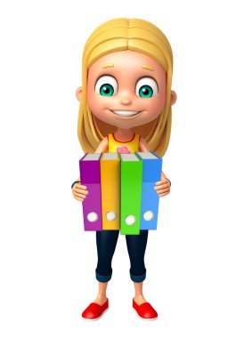 çocuk kız ile eğe