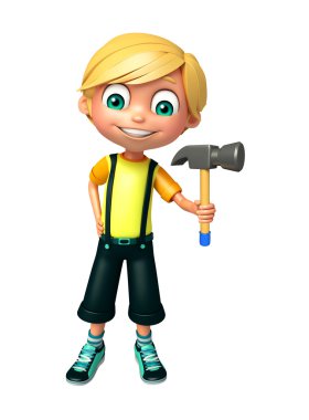 çocuk çocuk çekiç ile