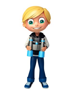 Binoküler çocukla çocuk 