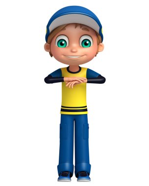 Çocuk çocuk komik poza sahip